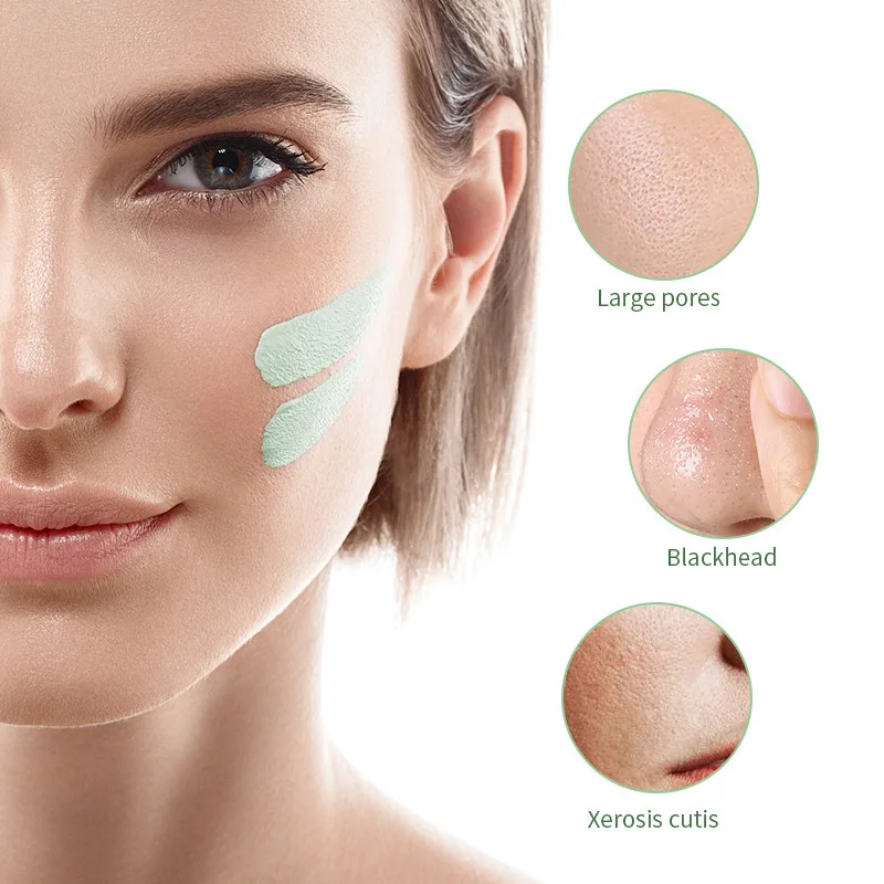

MELAO Green Tea Mask Stick Nourish Skin Organic Clay Mask Stick Oil Control Moisturizing Brightening Detoxifying Acne Remover