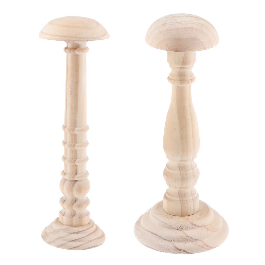 

Vintage Moveable Standing Hat Display Holder Cap Storage Dry Wigs Stand Rack Wooden Wig Hat Holders for Display