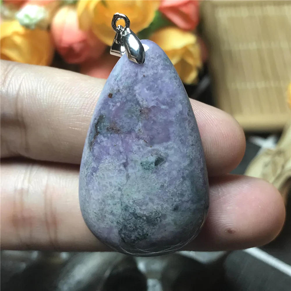 

Top Quality Natural Purple Sugilite Pendant 40x24x9mm Water Drop Beads Anticancer Gemstone Women South Africa Pendant AAAAA
