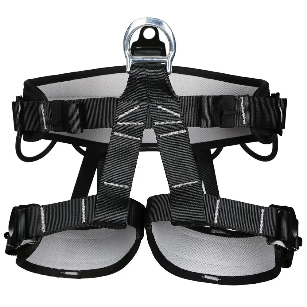 

Outdoor Safety Carving Rock Rappelling Fall Protection Harness Sitting Bust Belt Mountaineering Tree Climbing Accessories Black