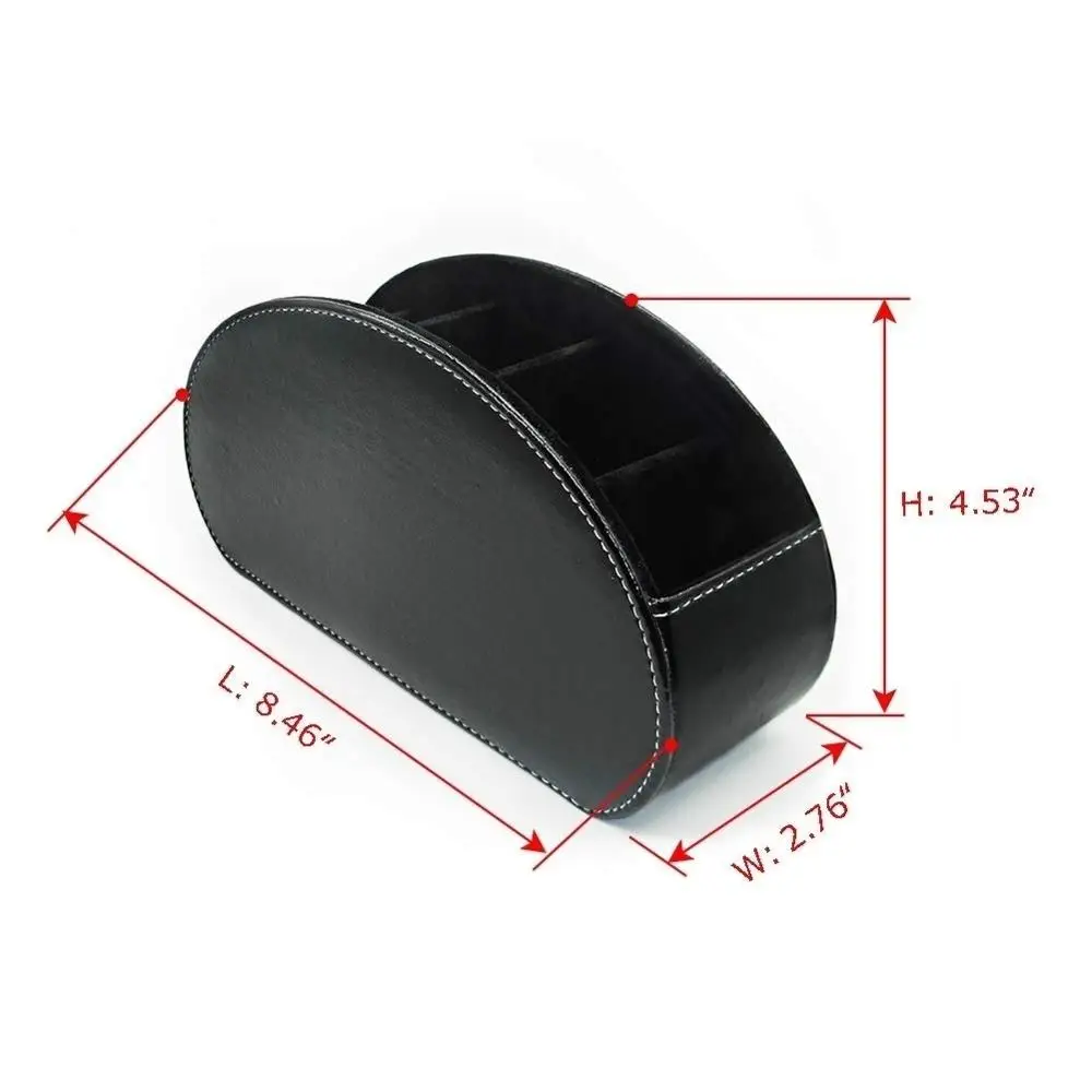 

Remote Control Holder Organizer Leather Control Storage TV Remote Control Organizer with 5 Spacious Compartments