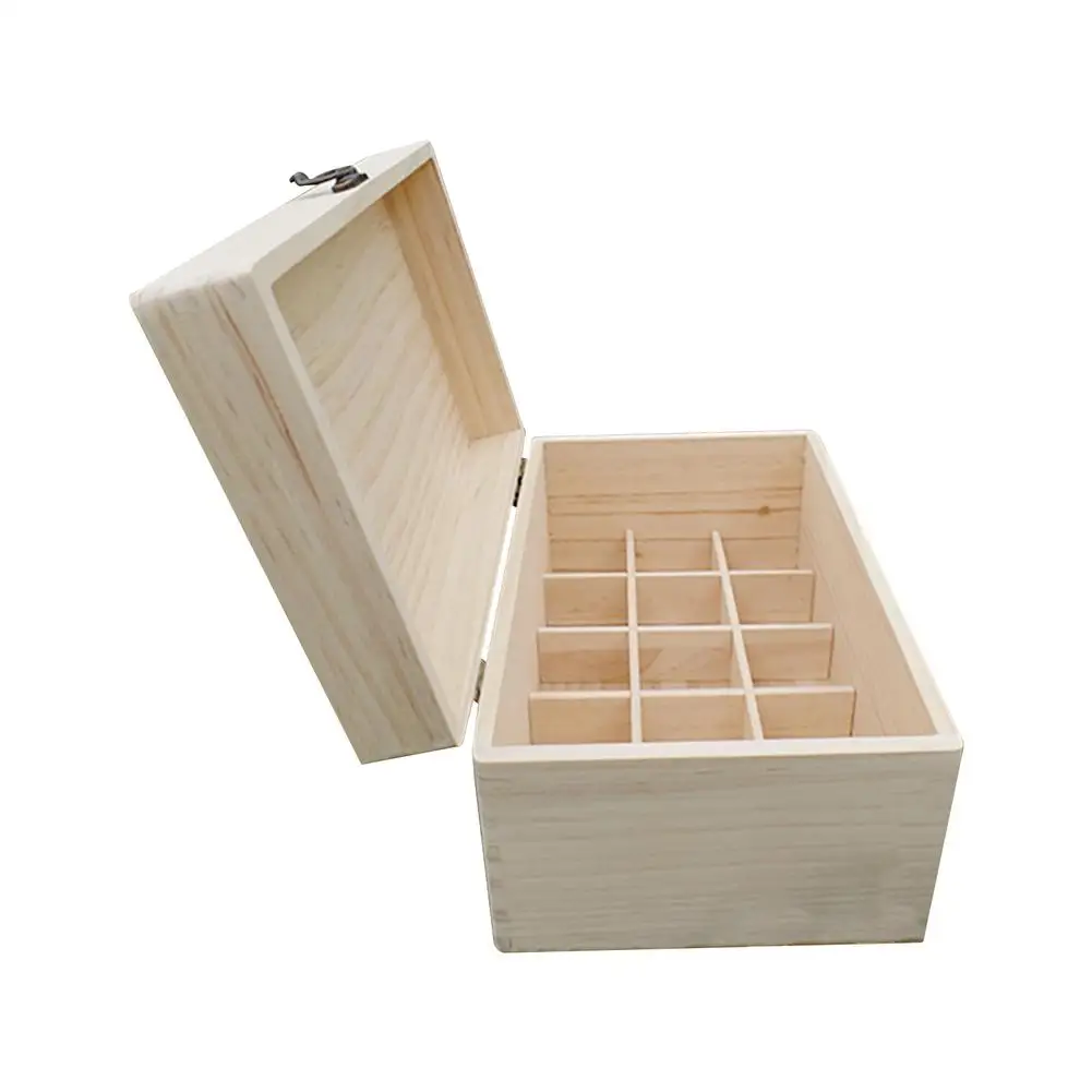 

Essential Oil Box Wooden - Portable Carrying Case Home Lightweight Storage Organizer - Keep Your Oils Safe And Space Saver Hol
