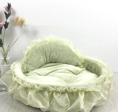 Sweet Lace Princess Dog Bed Cat Nest Puppy Soft Puppy Teddy Pet Bed Suitable for Small and Medium Dogs and Cats Sofa Kennel