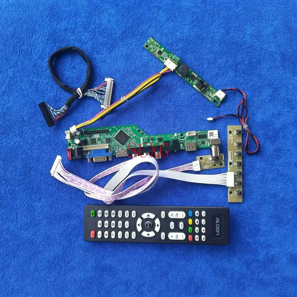 

Комплект сигнал аналоговый AV VGA USB HDMI совместимых с 30-контактный LVDS ДЛЯ LM215DB/LM215DU1A 1920*1080 монитор drive плата контроллера ЖК-дисплей светодиодный