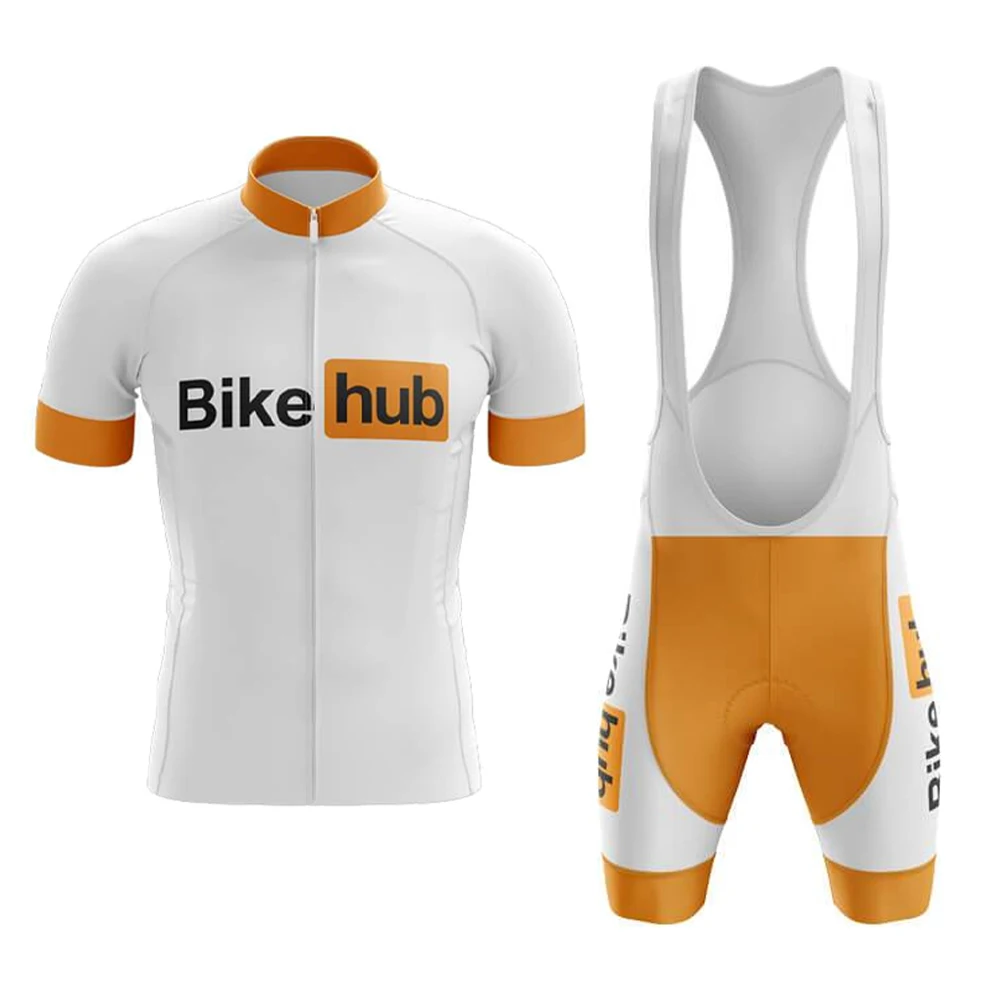 

2022 Summer Cycling Jersey Set Maillot Ciclismo Hombre White Bike Clothing Gel Breathable Pad MTB Cycling Bib Shorts Jersey Kit