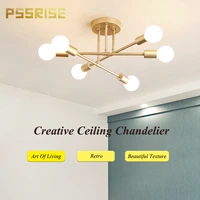 pssrise creative led ceiling lights chandelier modern decor golden ceiling lamp for living room dining room bedroom lighting