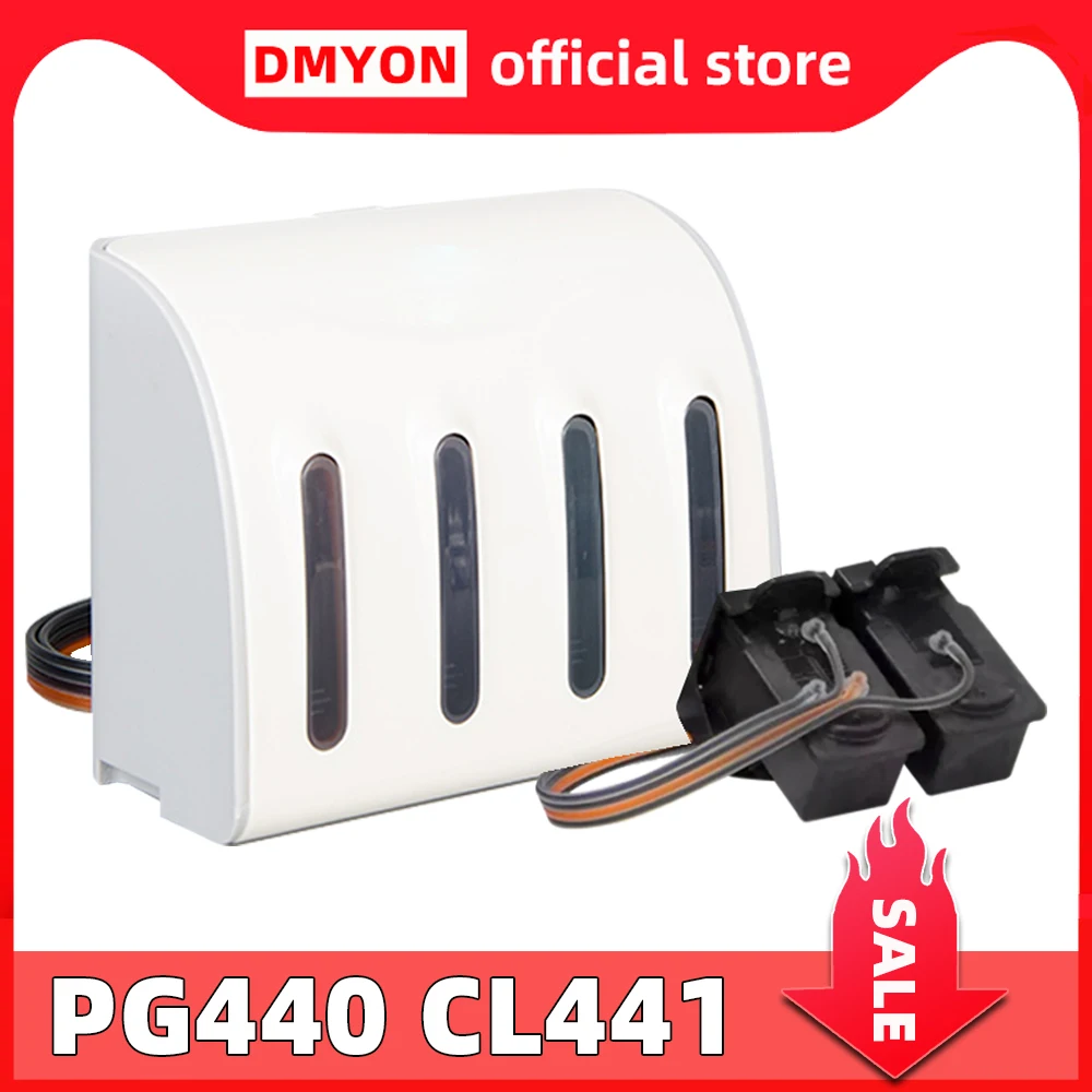 

DMYON Compatible for Canon PG440 CL441 Continuous Ink Supply System MX374 MX378 MX394 MX434 MX454 MX474 Printer CISS Cartridge