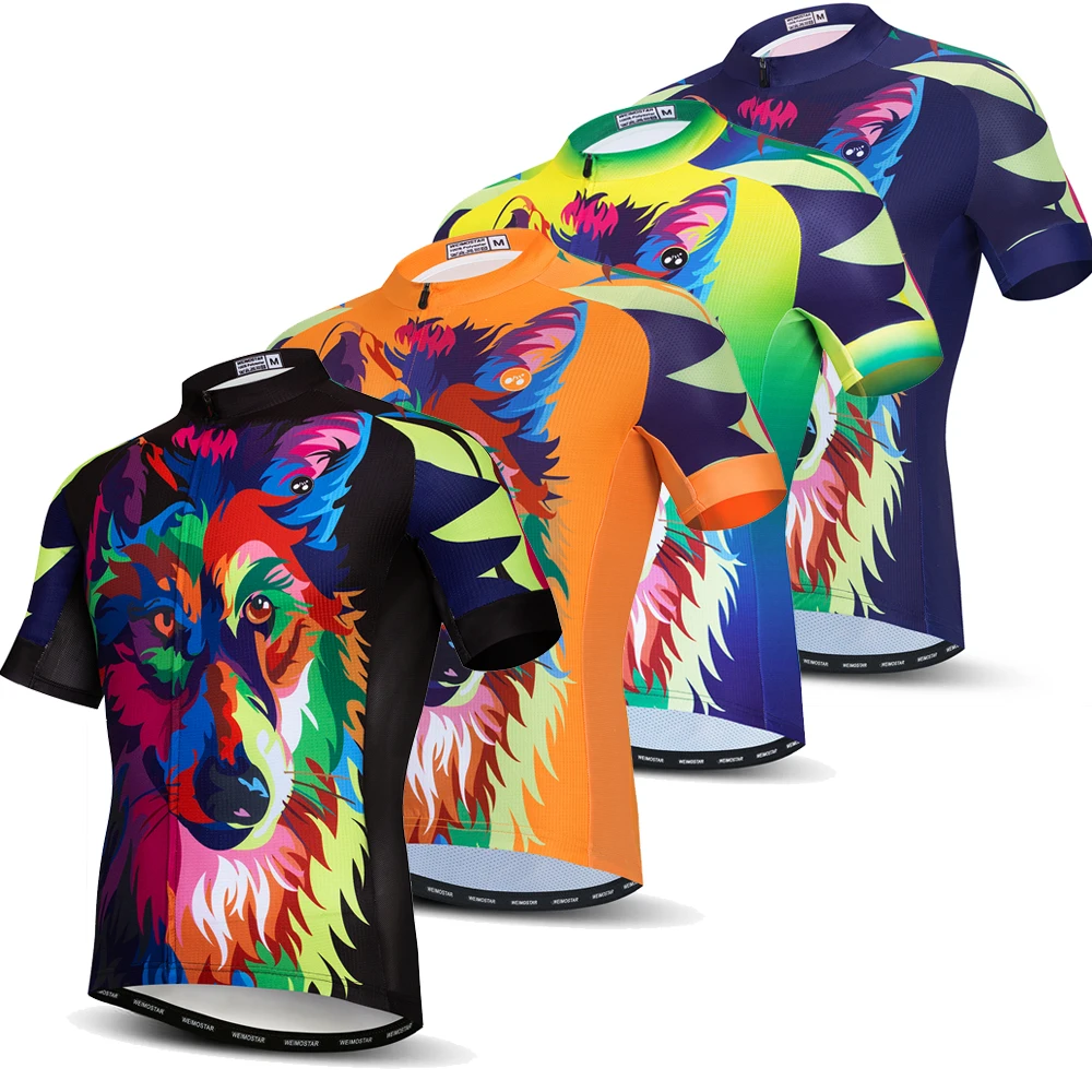 2021 Велоспорт Джерси Для мужчин 3D волк велосипед рубашка Pro Team MTB Топ гоночный