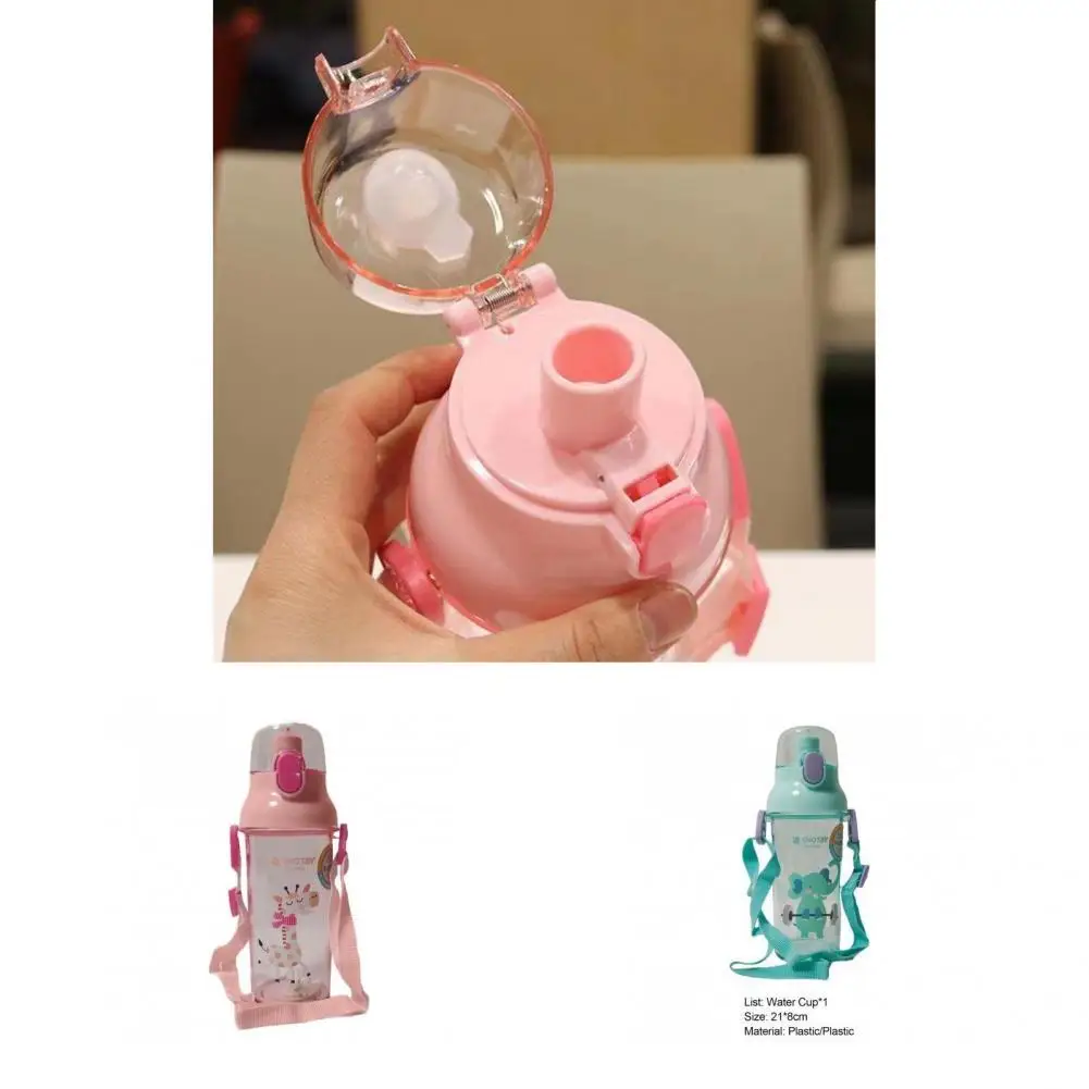 

2 Colors Great BPA Free Juice Coffee Beverage Water Bottle Plastic Water Flask with Adjustable Strap for Camping