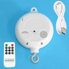 Детские погремушки, игрушки, белый вращающийся мобильный телефон на кровать, музыкальная шкатулка для новорожденных, подвесные игрушки для кроватки, держатель, кронштейн, Игрушки для маленьких мальчиков от 0 до 12 месяцев