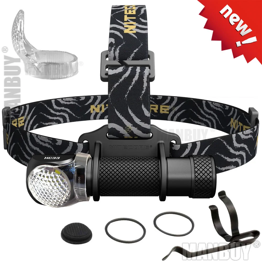Налобный фонарь NITECORE HC33 с диффузором холодный белый 1800лм CREE XHP35 HD светодиодный