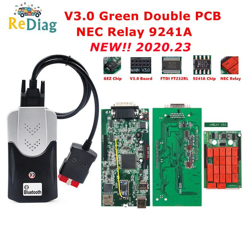 DS150 TCS V3.0 Новинка 2020 23 NEC Реле Multidiag pro + USB Bluetooth 2017/R3 с генератором ключей сканер кода