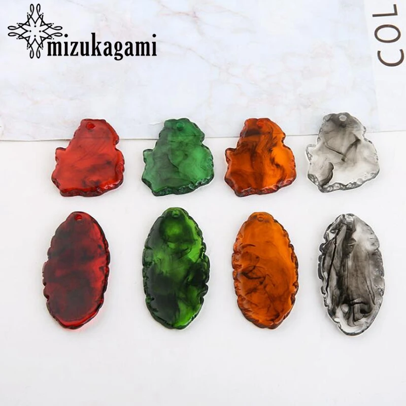 

Vintage transparent irregular resin pendant 10pcs/lot For DIY fashion pendant earring jewelry accessories