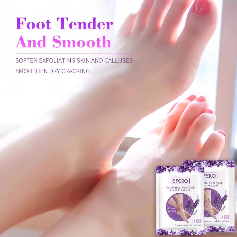 EFERO Exfoliating Foot Mask Skin Peeling Dead Spa Socks for Pedicure Heels 30pair=60pcs | Красота и здоровье