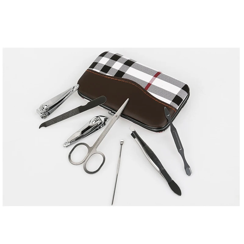 

7 pcs Manicure Cutters Nail Clipper Set Household Stainless Steel Ear Spoon Nail Clippers Pedicure Nail Scissors Tool