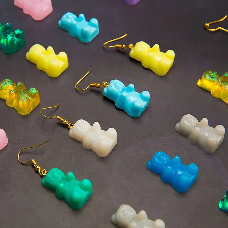 

ANGELADY Crystal Epoxy Resin Mold Cute Bear Candy Pendant Casting Silicone Mould DIY Crafts Jewelry Making Tool