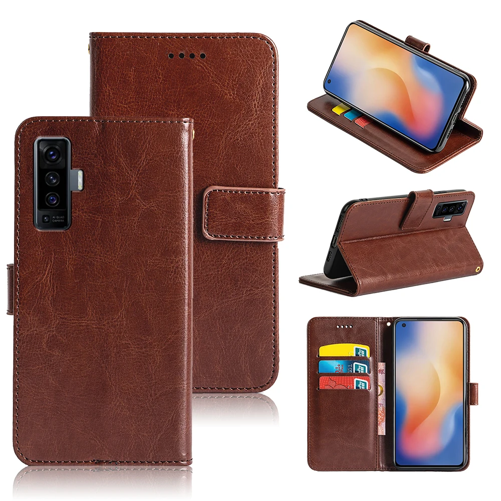 

ROEMI For Vivo X50 case Comfortable Hand Feeling three Colors Leather Case PU Flip Cover Card Slot Dirt-Resistant Anti-Slide