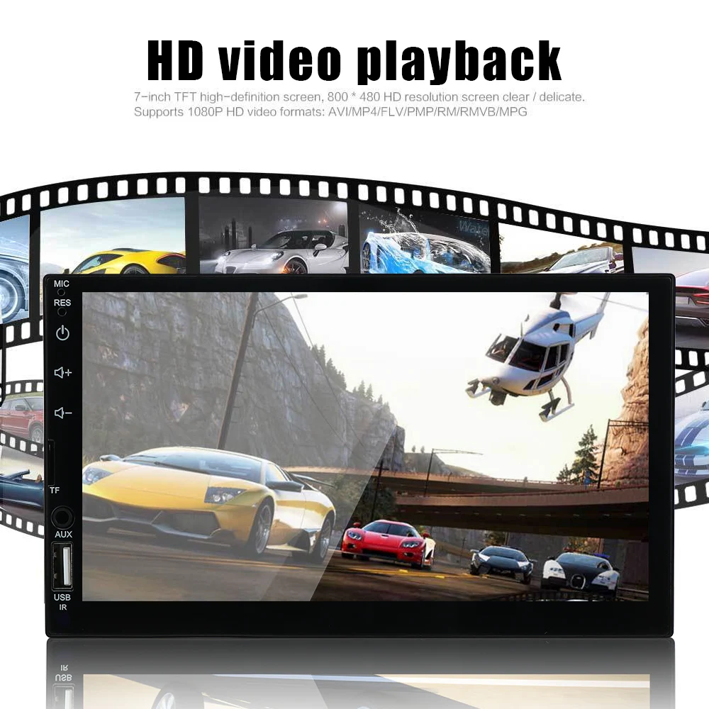 12v car mp5 player dvd stereo radio audio media reversing vedio 2 din 7 inch screen automobile accessories universal electronics free global shipping