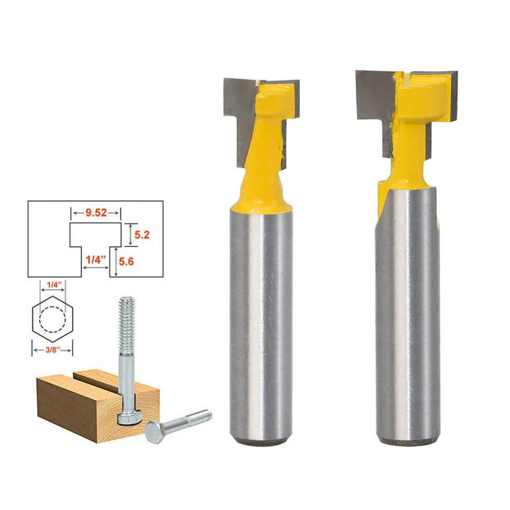 2 шт. 8 мм хвостовик Т образная Замочная скважина фрезы деревообрабатывающий