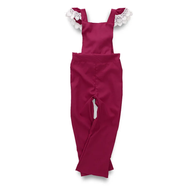 Комбинезон для маленьких девочек белый кружевной комбинезон с рукавами