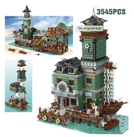 moc 30105 blocks old fishing house pier the lighthouse toys compatible idea building blocks bricks christmas gifts toys