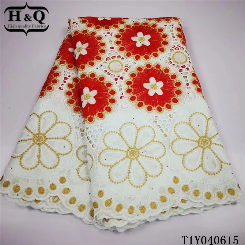 

H & Q 100% хлопок вышивка швейцарская кружевная ткань с камнями новейшая французская сухая кружевная тюль нигерийская Вуаль Сетка для шитья ве...