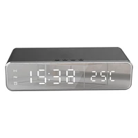 electronic calendar practical battery powered digital alarm clock desktop wireless charging easy use home office led screen abs