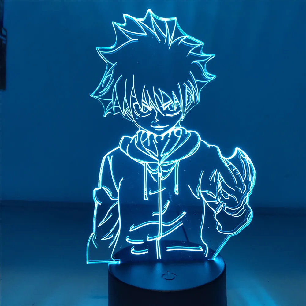 Фигурки аниме Hunter X Killua Zoldyck набор игрушек 3D светодиодная подсветка фигурка
