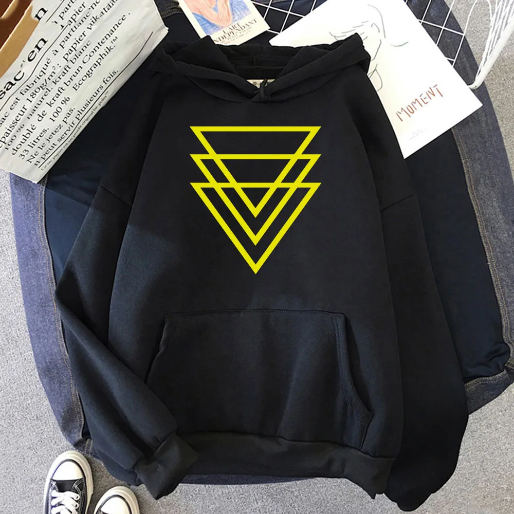

Anime Hoodie Men's Women's Unisex Misumi Triangle Sportswear Lightweight Same Style Ikaruga Gildan Winter Streetwear