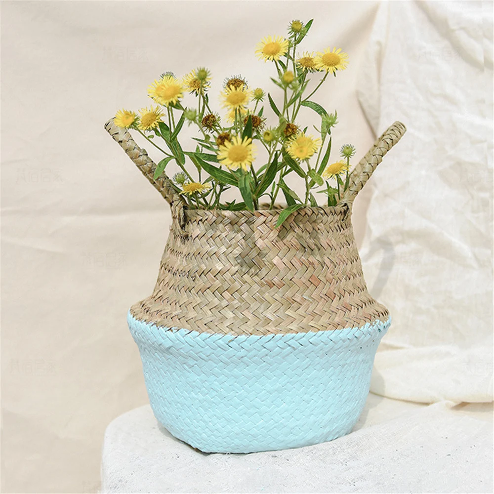 Новая домашняя декоративная натуральная плетеная корзина для водорослей