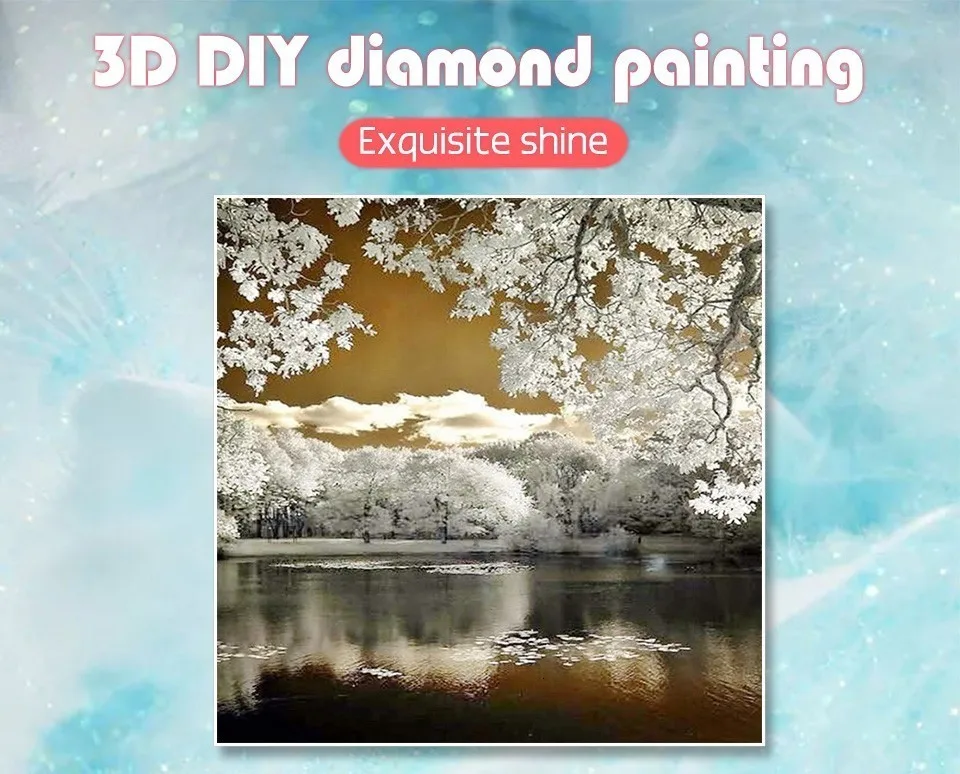 HUACAN 5D DIY алмазная живопись зима полная дрель квадратная Бриллиантовая мозаика пейзаж Картина Стразы Вышивка пейзаж