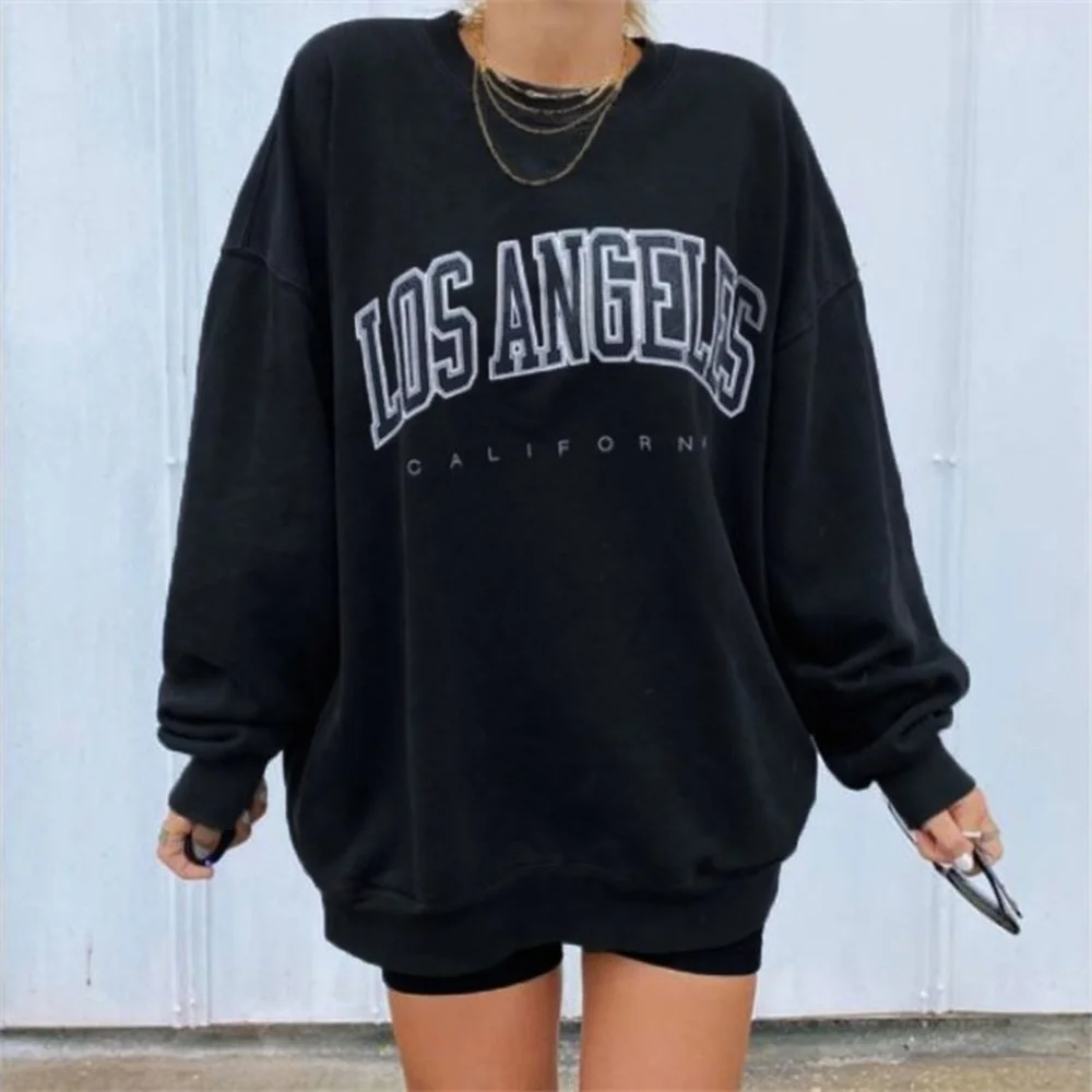 

Crewneck Женская Толстовка Оверсайз 2021 с буквенным принтом Pullove уличная Женская толстовка с капюшоном осень с длинным рукавом Свободные повсед...