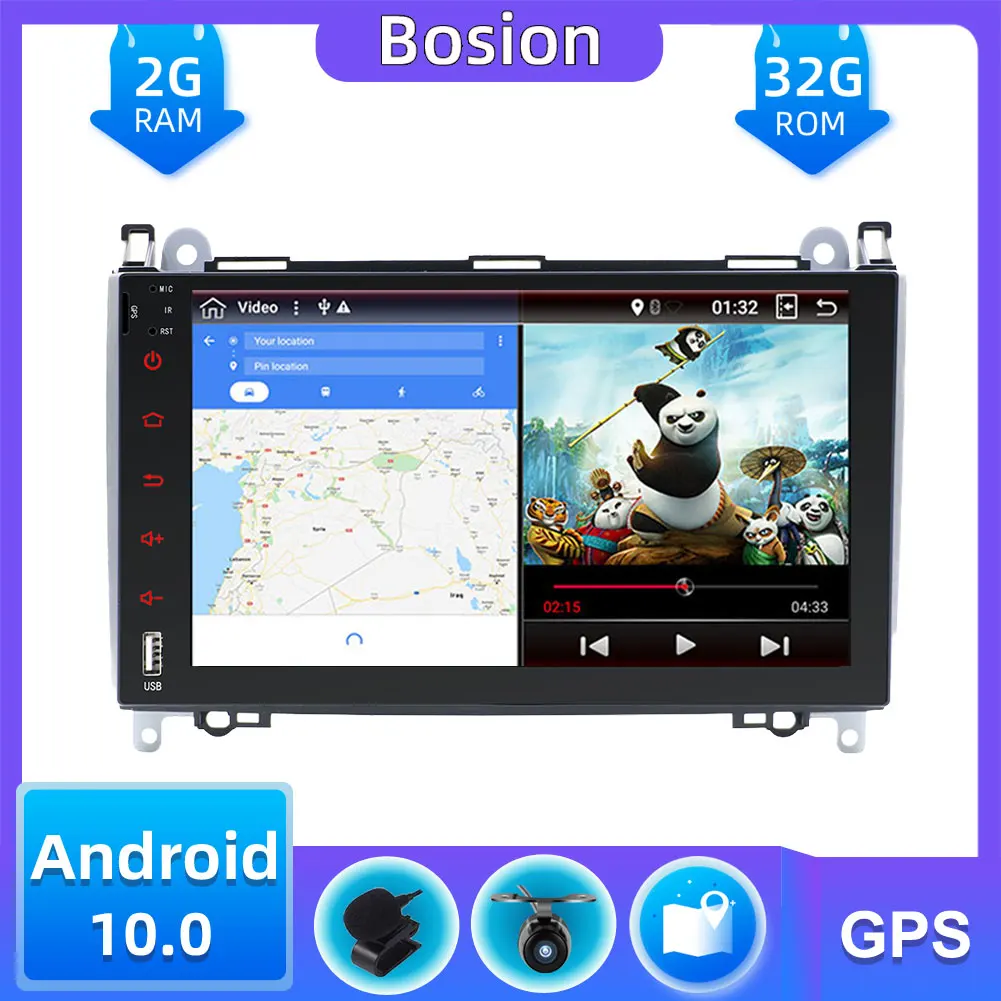 

9" Android Car Radio 2 Din For Mercedes Benz B200 A B Class W169 W245 Viano Vito W639 Sprinter W906 Wifi BT USB RDS Camera+Map