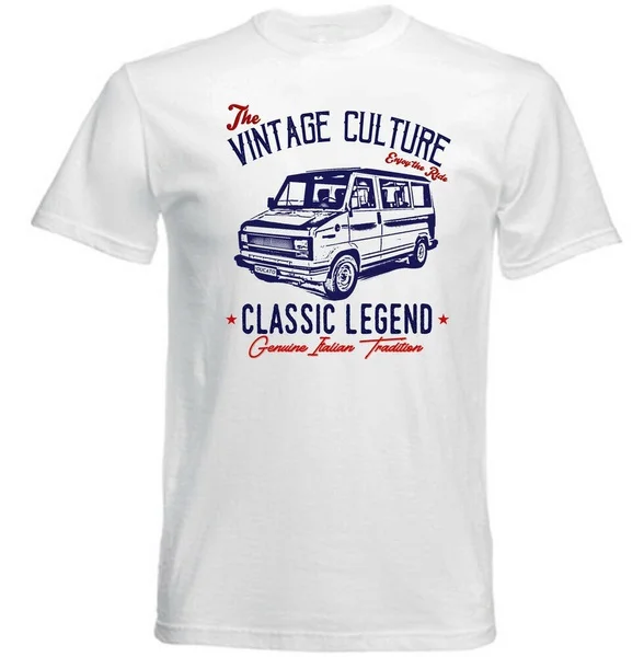 

VINTAGE ITALIAN CAR FIAT DUCATO 1981 - NEW COTTON T-SHIRT