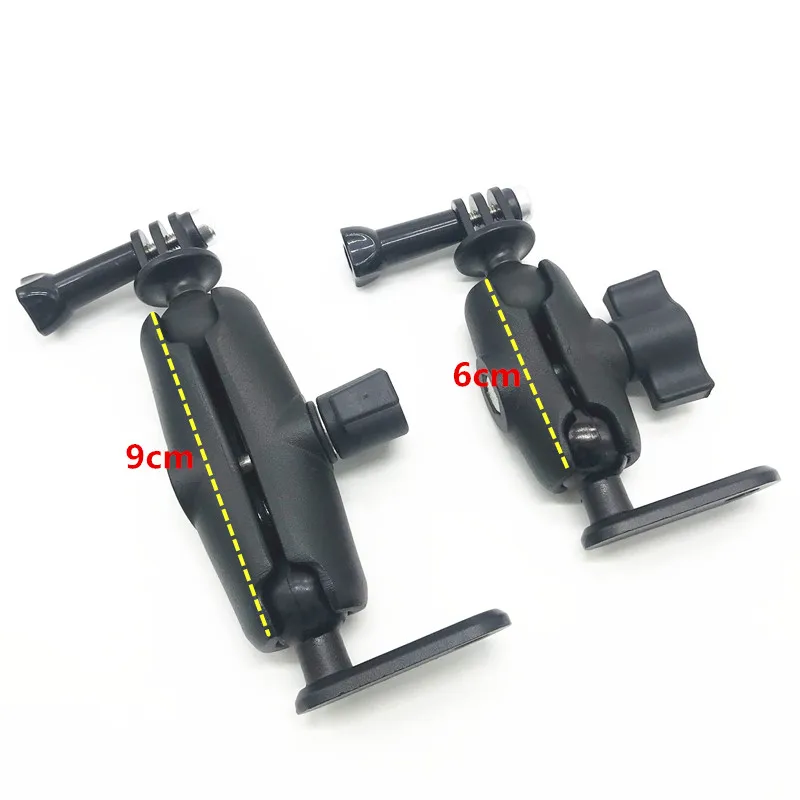 Motorcycle rearview mirror or Pinch Bolt Mount with Double Socket Standard Arm for GoPro Hero Camera | Электроника