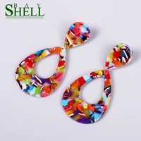 shell bay new acrylic earrings for women bohemian earrings fashion statement za resin pendientes brincos female gift jewelry