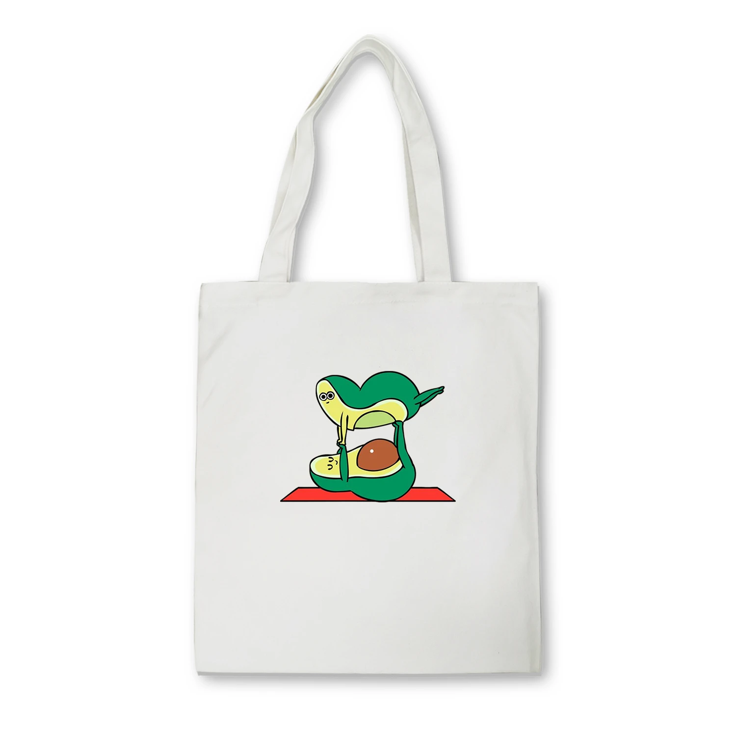 

Милая многоразовая сумка для покупок с принтом авокадо, женские холщовые сумки-тоуты, эко-сумка с принтом, Мультяшные сумки-шопперы на плечо