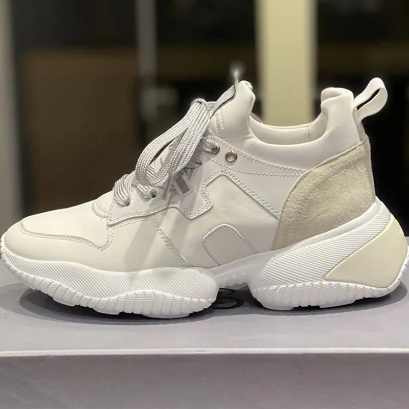 

Prova Perfetto Hand-made Light Woman Sneakers Running Shoes Lace-up Genuine Leather Platform Sneakers Casual Mixed Colors Shoes