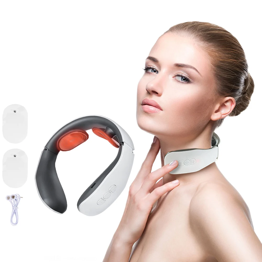 

Neck Massager TENS Low Frequency Pulse Cervical Vertebra Physiotherapy Instrument 4 Mode Acupuncture Deep Tissue Massage Tools