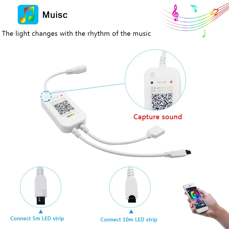 Bluetooth Музыка SMD 5050 2835 5 м 10 15 светодиодный светильник водонепроницаемая