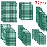 32pcs double sided pcb board prototype kit 6 sizes universal printed circuit protoboard for diy soldering project for arduino