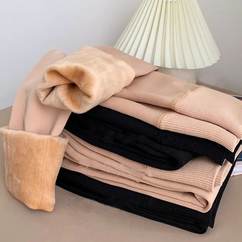 

Leggings Women's Spring and Autumn and Winter Plush Thickened Outer Wear Autumn Pants, Abdomen and Buttocks, Bare Leg Artifact,