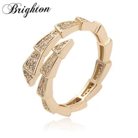 brighton 2021 luxury exquisite bijou zircon open adjustable finger rings for women party fashion ladies banquet jewelry gift