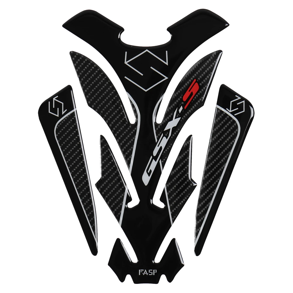 

5D Real Carbon Fiber Motorcycle Tank Pad Sticker Decal Emblem for Suzuki GSX SV GSF Bandit DL VL SFV 400 600 650 750