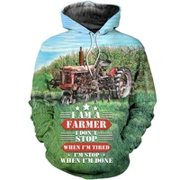 tessffel worker farmer tractor pullover crewneck streetwear harajuku funny casual tracksuit autumn hoodies 3dprint menwomen b19
