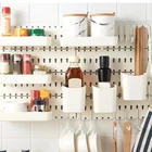 Пластиковая Полка для стеллажа без отверстий, стеллаж для хранения, домашняя настенная полка для самостоятельной сборки, аксессуары для хранения в кухне и ванной комнате