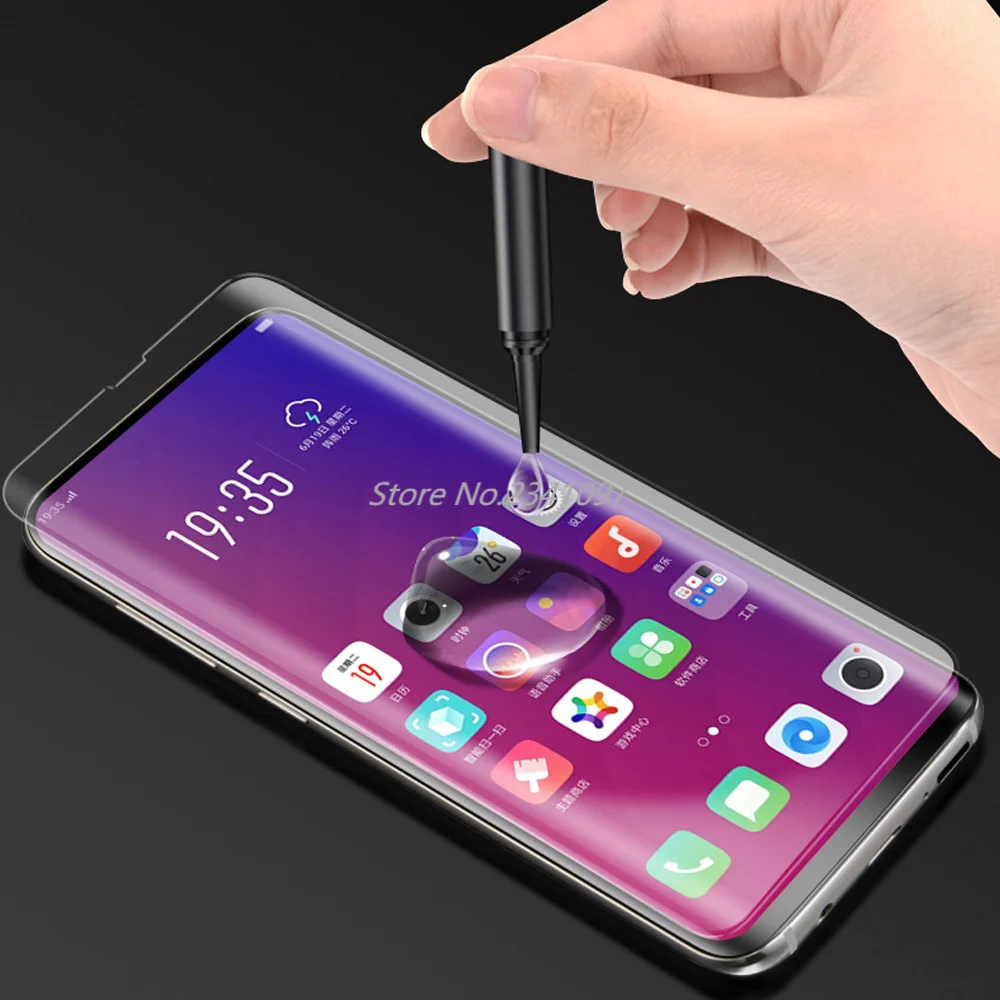 Nano жидкое закаленное стекло с полным клеем для OPPO FIND X защитная крышка экрана