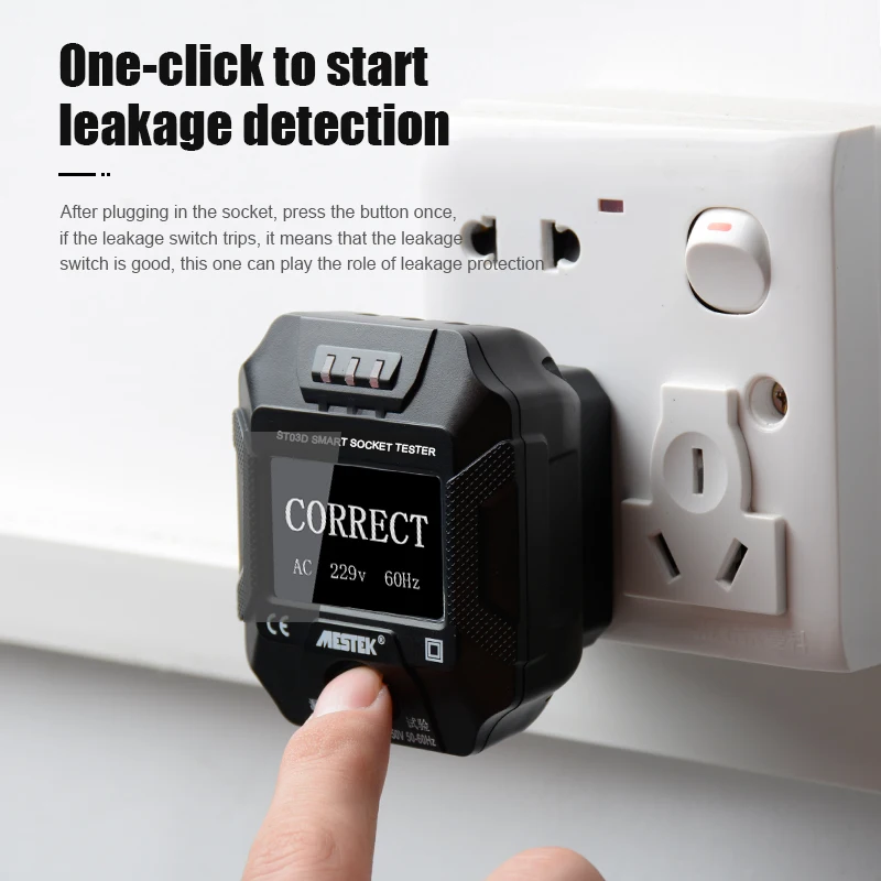 Тестер розетки эр ЖК экран тестер напряжения розетка детектор вилки