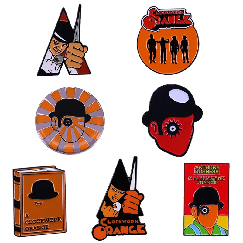 A Clockwork Orange Alex DeLarge Stanley Kubrick Brooch Pins Enamel Metal Badges Lapel Pin Brooches Jackets Fashion Jewelry | Украшения и