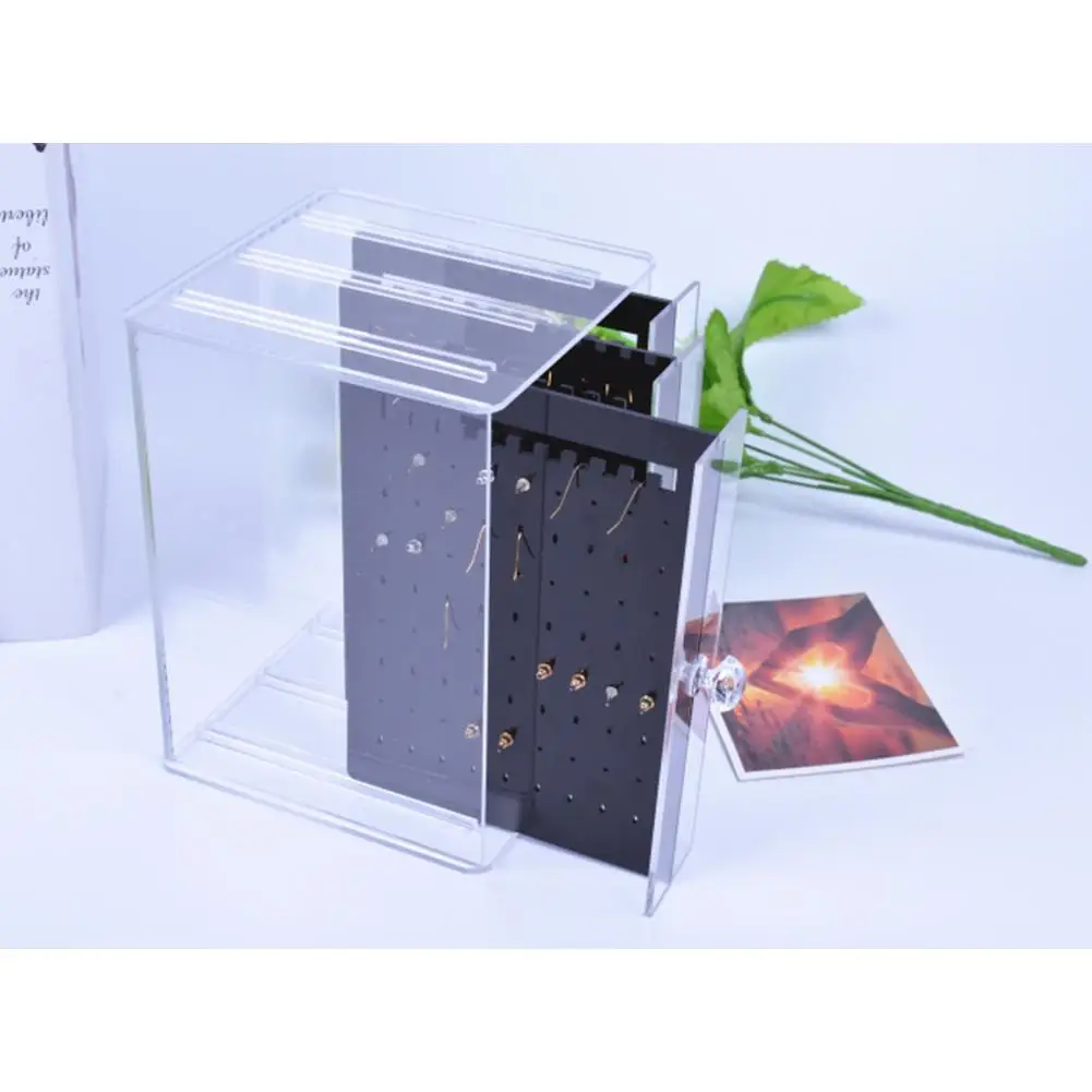 Прозрачная акриловая витрина для ювелирных изделий держатель сережек